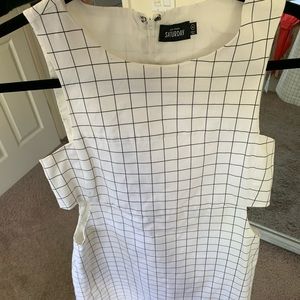 Mini dress with side cut outs